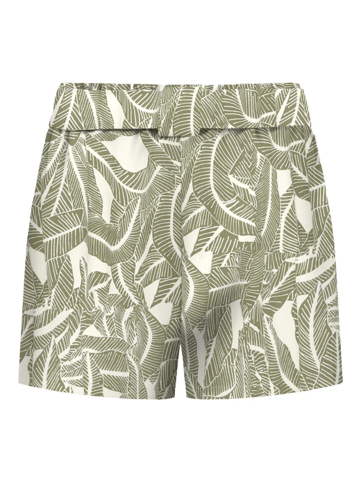 Shorts con goma y cinturón con estampado hojas Only Vaporous Gray