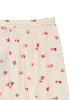 Shorts con goma y cordón con dibujo flores Vero Moda Cloud Dancer