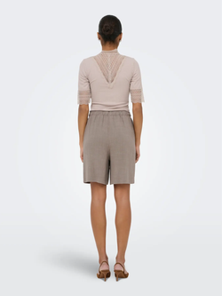 Shorts con goma y cordón Only Walnut