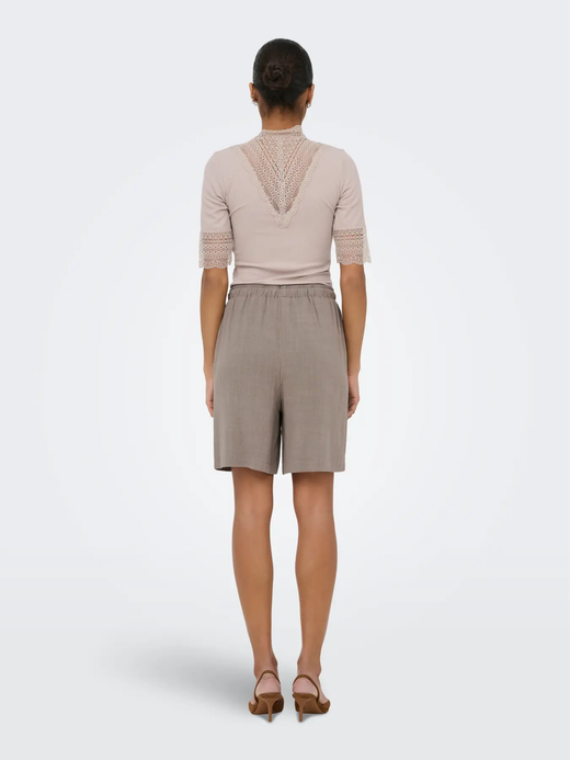 Shorts con goma y cordón Only Walnut