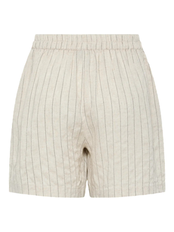 Shorts con goma y cordón rayas Pieces Birch