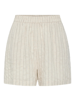 Shorts con goma y cordón rayas Pieces Birch