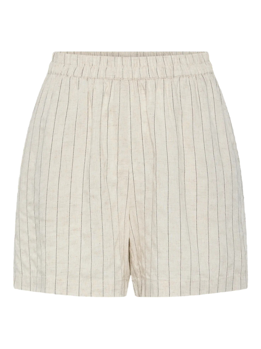 Shorts con goma y cordón rayas Pieces Birch