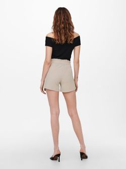 Shorts con goma y detalle fruncido Jdy Chateau Gray