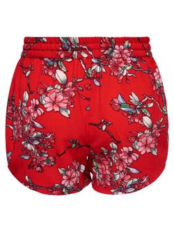 Gummi-Shorts mit Blumendruck Nur High Risk Red