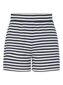 Shorts de punto canalé MW rayas Pieces Maritime Blue
