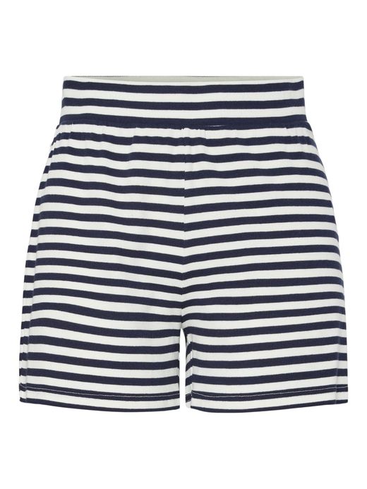Shorts de punto canalé MW rayas Pieces Maritime Blue