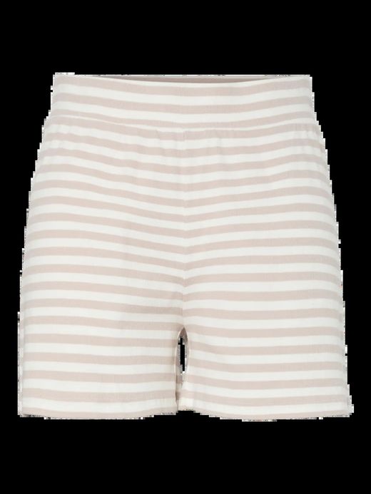 Shorts de punto canalé MW rayas Pieces Silver