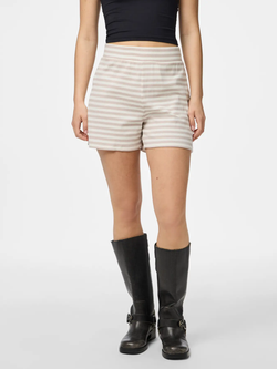 Shorts de punto canalé MW rayas Pieces Silver