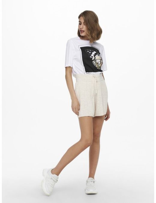Shorts de punto canalé Only Pumice Stone