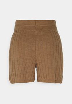 Shorts de punto canalé Only Toasted Coconut