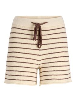 Shorts de punto con rayas Jjxx Bone White
