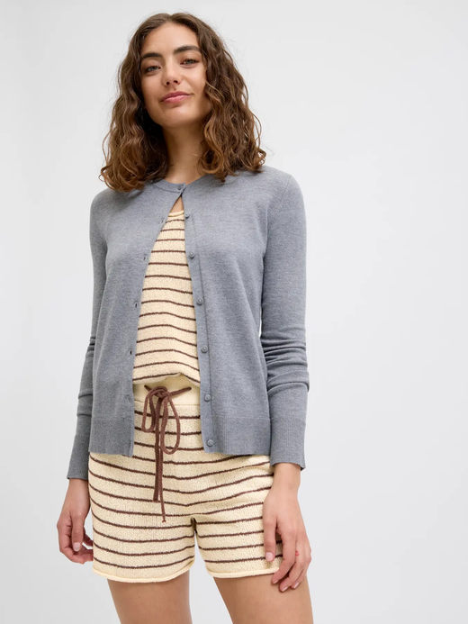 Shorts de punto con rayas Jjxx Bone White