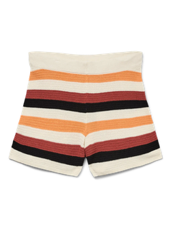Shorts de punto rayas tricolor Vero Moda Birch