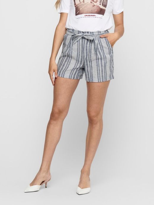 Solo pantaloncini a righe blu con cintura Insignia