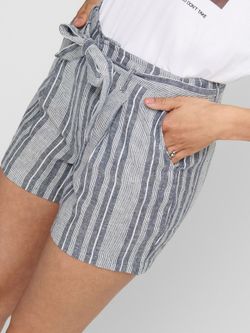 Solo pantaloncini a righe blu con cintura Insignia