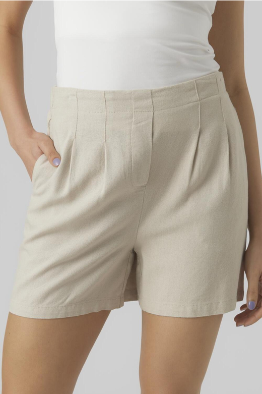 Shorts HW con goma liso Vero Moda Silver Lining