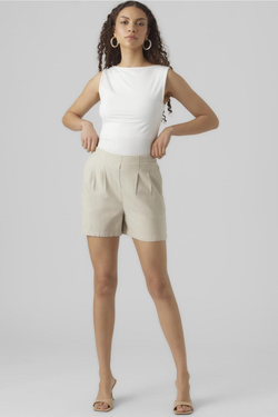 Shorts HW con goma liso Vero Moda Silver Lining