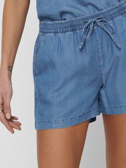 Shorts lyocell con goma Only Medium Blue