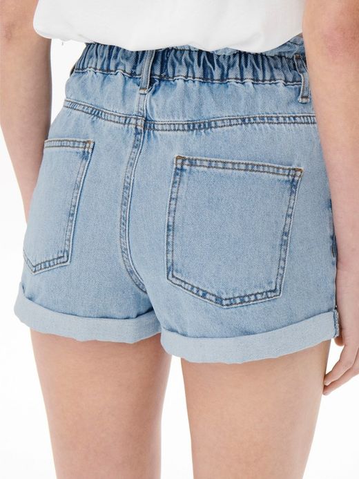 Shorts tejano con goma arrugada Only Light Blue Den