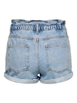 Shorts tejano con goma arrugada Only Light Blue Den