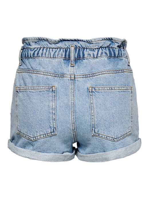 Shorts tejano con goma arrugada Only Light Blue Den