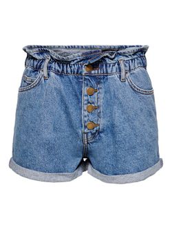 Shorts tejano con goma arrugada Only Medium Blue