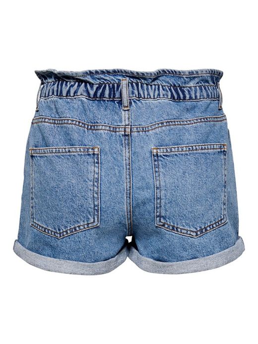 Shorts tejano con goma arrugada Only Medium Blue