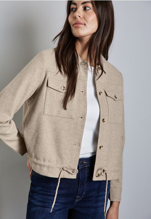 Sobrecamisa corta con bolsillos Street One Honey Sand