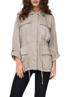 Sobrecamisa m. 3/4 Lyocell con bolsillos Only String