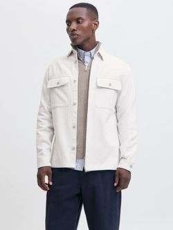 Sobrecamisa m/l jaspeada Jack & Jones Cloud Dancer