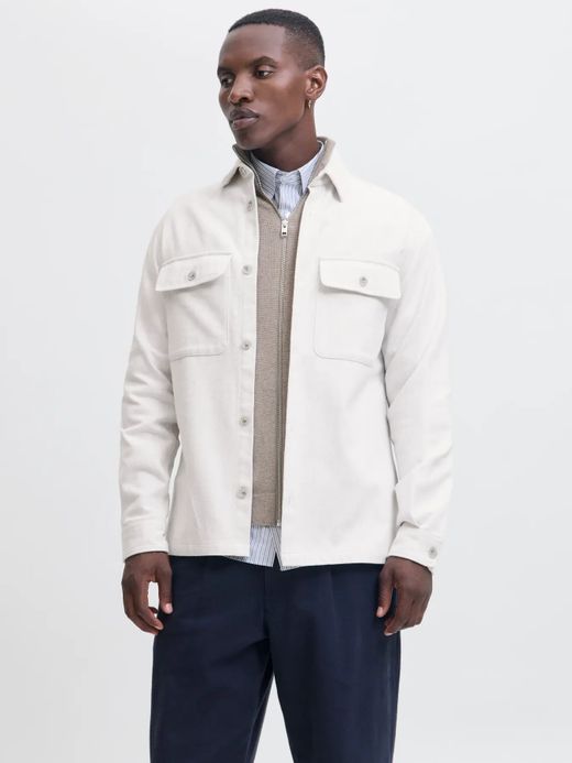 Sobrecamisa m/l jaspeada Jack & Jones Cloud Dancer