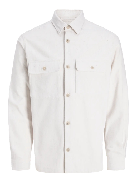 Sobrecamisa m/l jaspeada Jack & Jones Cloud Dancer