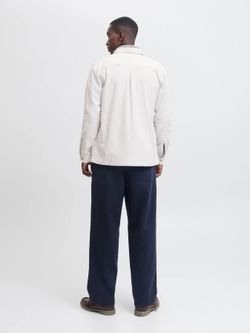 Sobrecamisa m/l jaspeada Jack & Jones Cloud Dancer