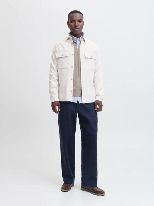 Sobrecamisa m/l jaspeada Jack & Jones Cloud Dancer