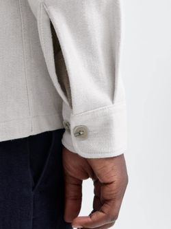 Sobrecamisa m/l jaspeada Jack & Jones Cloud Dancer