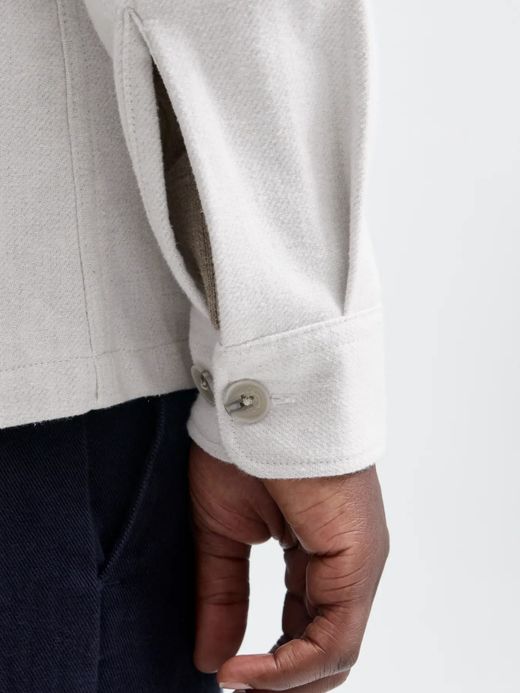 Sobrecamisa m/l jaspeada Jack & Jones Cloud Dancer
