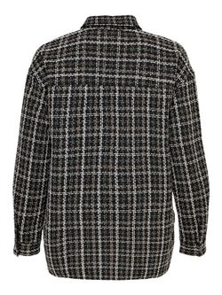 Sobrecamisa oversize de cuadros grandes & lurex Only Black
