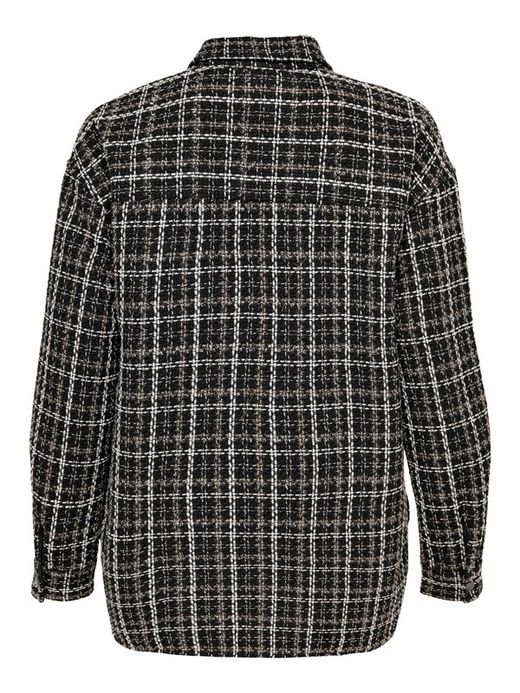 Sobrecamisa oversize de cuadros grandes & lurex Only Black