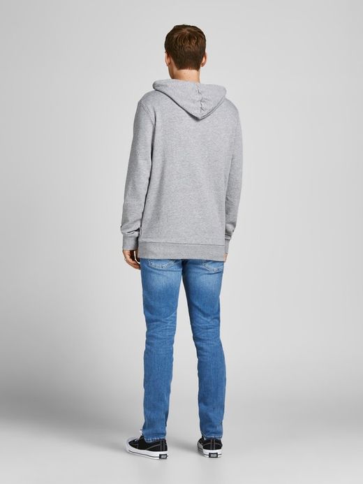Sudadera básica con capucha Jack & Jones Light Grey Mela