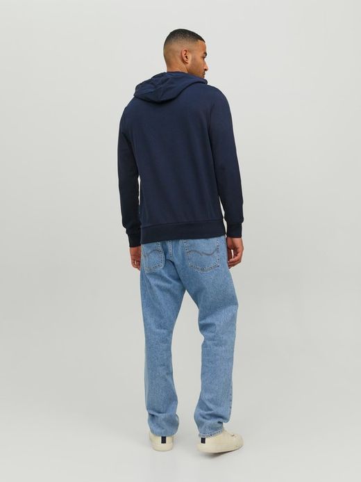 Sudadera básica con capucha Jack & Jones Navy Blazer