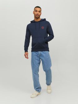 Sudadera básica con capucha Jack & Jones Navy Blazer