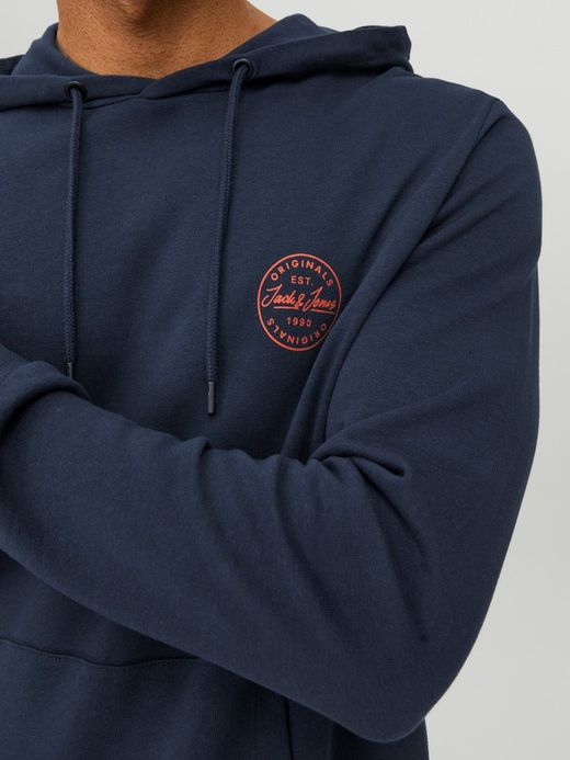Sudadera básica con capucha Jack & Jones Navy Blazer