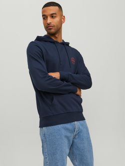 Sudadera básica con capucha Jack & Jones Navy Blazer