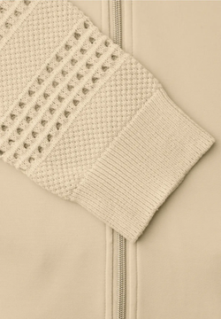 Sudadera combinada con cremallera Street One Beige