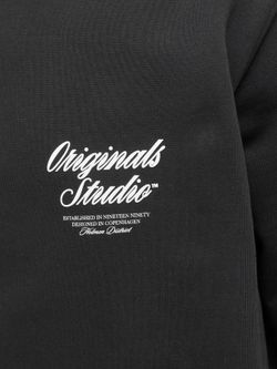 Sudadera con capucha backprint Originals Studio Jack & Jones Black