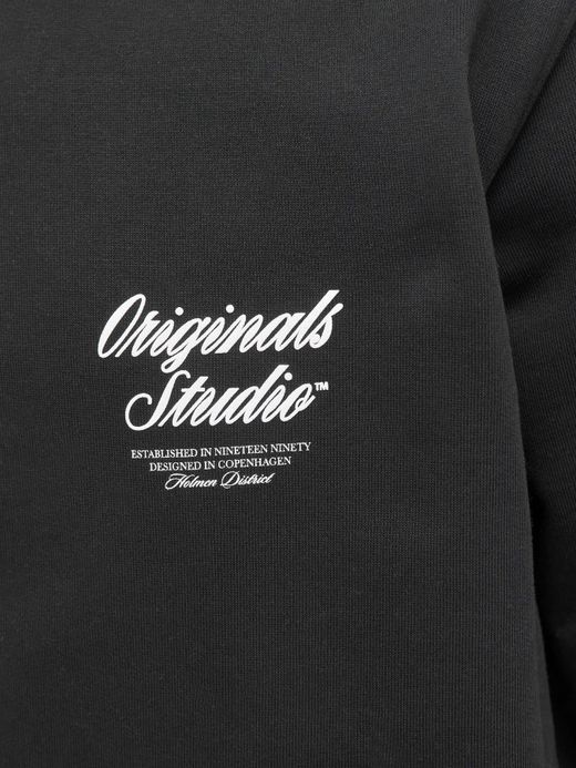 Sudadera con capucha backprint Originals Studio Jack & Jones Black