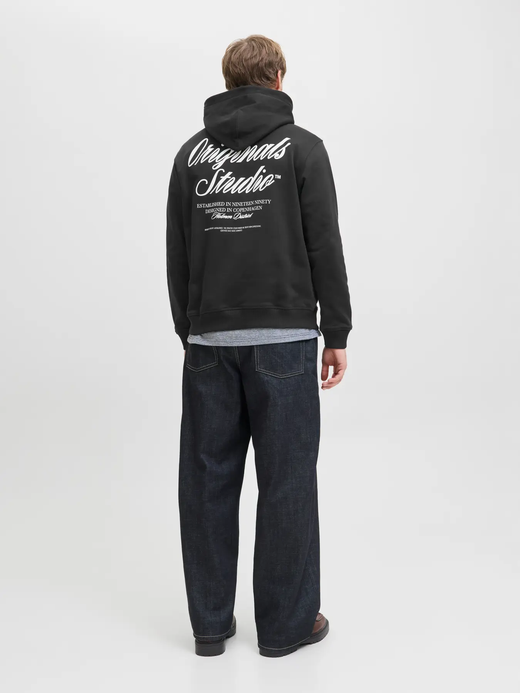 Sudadera con capucha backprint Originals Studio Jack & Jones Black