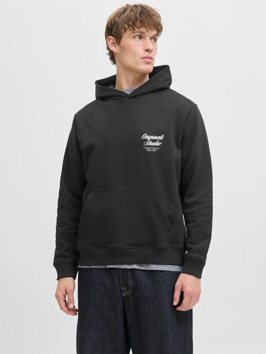 Sudadera con capucha backprint Originals Studio Jack & Jones Black