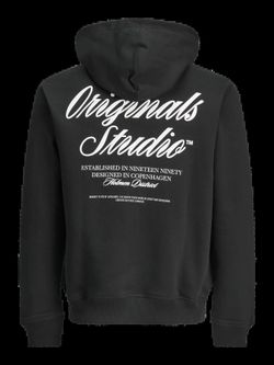 Sudadera con capucha backprint Originals Studio Jack & Jones Black